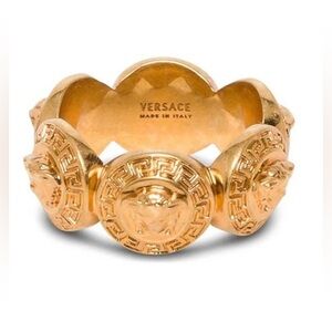Versace gold-toned Medusa ring NWT